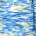 Aqua Green and Blue Pastel Colors Abstract Charmeuse Polyester Fabric - Rex Fabrics