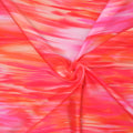 Fuchsia and Orange Pastel Colors Abstract Charmeuse Polyester Fabric - Rex Fabrics