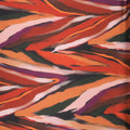 Chocolate Rust and Orange Pastel Colors Abstract Charmeuse Polyester Fabric - Rex Fabrics