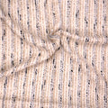 Peach, Black and White with Gold Lurex Thread Textured Abstract Brocade Fabrics. - Rex Fabrics