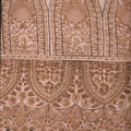 Bronze Floral Sequins and Beads on Embroidered Tulle Fabric - Rex Fabrics