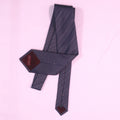 Slate Metallic Blue Stripes Don Ferit Formal Tie - Rex Fabrics
