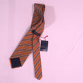 Mustard and Light Brown Stripes Atelier F&B Formal Tie - Rex Fabrics