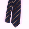 Dark Blue with Brown Stripes Scabal Formal Tie - Rex Fabrics