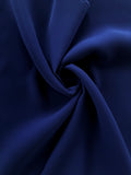 Oxford Blue Solid Semi Stretch Crepe Petalo Di Rosa Fabric - Rex Fabrics