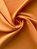 Tangerine Solid Semi Stretch Crepe Petalo Di Rosa Fabric - Rex Fabrics