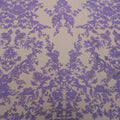 Purple Floral Embroidered Tulle Fabric - Rex Fabrics