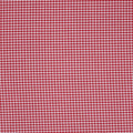 Red and White Gingham 1/8" Cotton Blended Broadcloth - Rex Fabrics