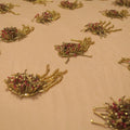 Gold Tulle with Bugle Beads Point D'Sprit Embroidered Fabric - Rex Fabrics