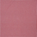 Red and White Gingham 1/4" Cotton Blended Broadcloth - Rex Fabrics