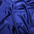 Silk Charmeuse Fabric Dark Blue Solid 54" 19mm - Rex Fabrics