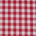 Red and White Gingham 1" Cotton Blended Broadcloth - Rex Fabrics
