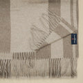 Taupe Striped Emenegildo Zegna Silk Scarf - Rex Fabrics