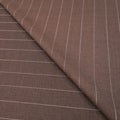 Brown and White Pin Stripe Loro Piana Summerwish Fabric - Rex Fabrics