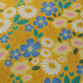 Yellow Multicolor Daisy Picnic Printed Cotton Pierre Cardin - Rex Fabrics