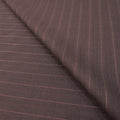 Dark Brown and Purple Stripe Loro Piana Extrafine Wool Fabric - Rex Fabrics