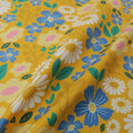 Yellow Multicolor Daisy Picnic Printed Cotton Pierre Cardin - Rex Fabrics