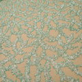 Mint Green Arabesques Embroidered Tulle Fabric - Rex Fabrics