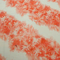Red Floral with White Background Georgette Polyester Fabric - Rex Fabrics