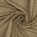 Beige Crystal Embroidered Net Fabric - Rex Fabrics