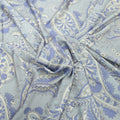 Purple Paisleys Charmeuse Polyester Fabric - Rex Fabrics