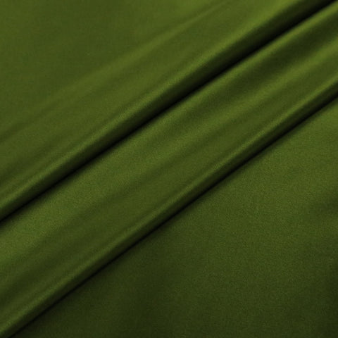 Olive Green Solid 54" Wide Silk Charmeuse Fabric 19mm - Rex Fabrics