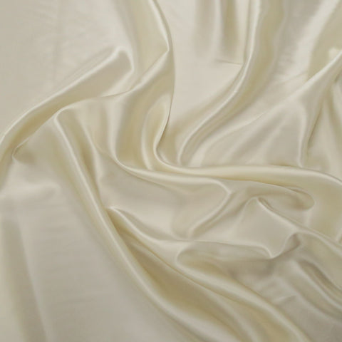 Silk Charmeuse Fabric Ivory Solid 54" 19mm - Rex Fabrics