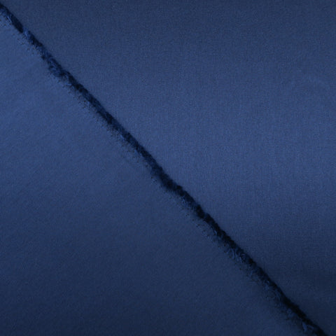 Navy Blue Solid Stretch Mikado Fabric - Rex Fabrics