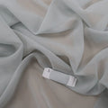 Silk Georgette Chiffon Fabric 54" Silver Solid 10mm 100% Silk - Rex Fabrics