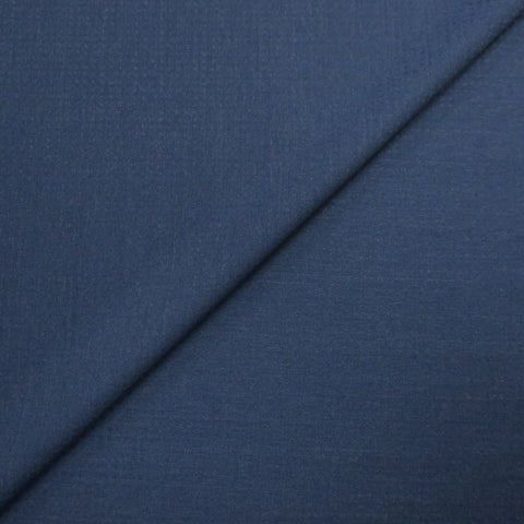 Blue Solid Texture Amadeus Wool Dormeuil Fabric - Rex Fabrics