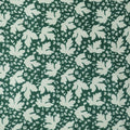 Green with White Leaves Charmeuse Polyester Fabric - Rex Fabrics