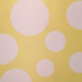 White Circles on Yellow Printed Polyester Mikado Fabric - Rex Fabrics