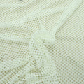 Ivory Lattice Net Embroidered Stretch Fabric - Rex Fabrics