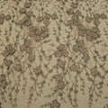Nude with Brown Embroidered Floral Fabric - Rex Fabrics