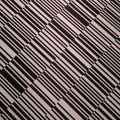 Black Striped on White Printed Polyester Mikado Fabric - Rex Fabrics