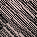 Black Striped on White Printed Polyester Mikado Fabric - Rex Fabrics