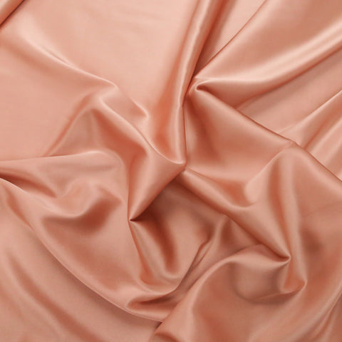 Rose Gold Solid 54" Wide Silk Charmeuse Fabric 19mm - Rex Fabrics