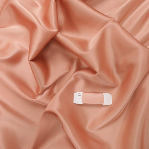 Rose Gold Solid 54" Wide Silk Charmeuse Fabric 19mm - Rex Fabrics