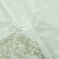 White Floral Embroidered Guipure Cotton Lace - Rex Fabrics