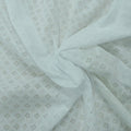 White Diamond Embroidered Cotton Lace - Rex Fabrics