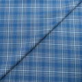 Blue Tartan Wool Dorsilk Dormeuil Fabric - Rex Fabrics