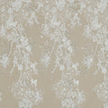 White and Grey Abstract Flowers Embroidered Tulle Fabric - Rex Fabrics