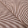 Brown Striped Loro Piana Wool Silk and Linen Suiting Fabric - Rex Fabrics