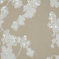 White Abstract Flowers Embroidered Tulle Fabric - Rex Fabrics