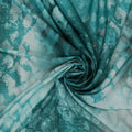 Mint Green Diamond Scale Print Abstract Charmeuse Polyester Fabric - Rex Fabrics