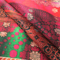 Multicolored Royal Striped on Printed Polyester Mikado Fabric - Rex Fabrics