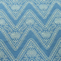 Light Blue with Ivory Embroidery Cotton Denim Fabric - Rex Fabrics