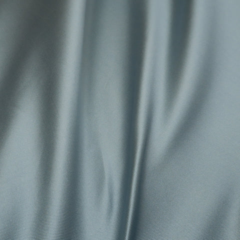 Beige and Light Blue Double-Sided Solid Silk Mikado Fabric - Rex Fabrics