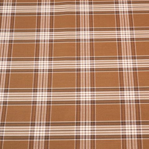 Light Brown Glen Check Wool Amadeus 365 Dormeuil Fabric - Rex Fabrics