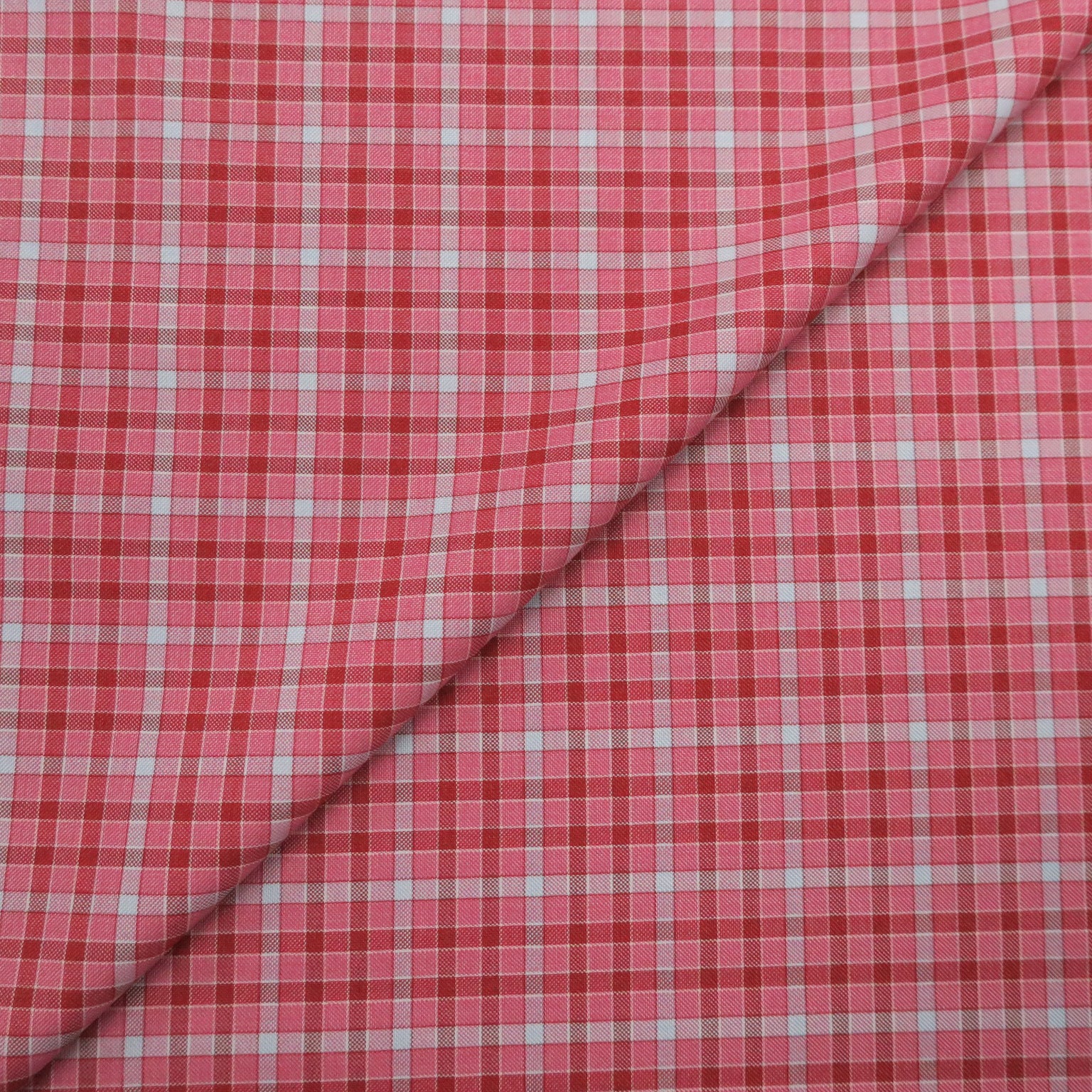 Red and Beige Windowpane Wool Dorsilk Dormeuil Fabric | Rex Fabrics